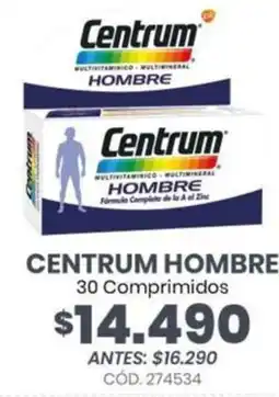 Cruz Verde Centrum hombre 30 comprimidos oferta