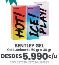 Cruz Verde Bentley gel gel lubricante oferta