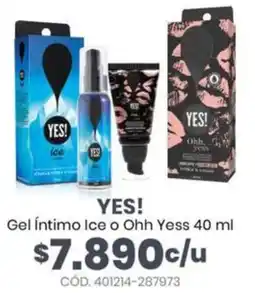 Cruz Verde Yes! gel íntimo ice o ohh yess oferta