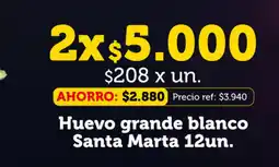 Santa Isabel Santa Marta huevo grande blanco oferta