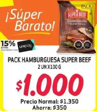 Super beef pack hamburguesa