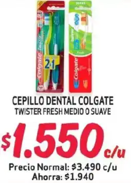 Alvi Colgate cepillo dental twister fresh medio o suave oferta