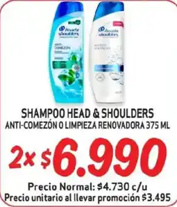 Alvi Head & Shoulders shampoo anti-comezón o limpieza renovadora oferta