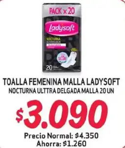 Alvi Ladysoft toalla femenina malla nocturna ulttra delgada malla oferta
