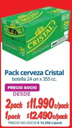 Alvi Cristal pack cerveza botella oferta