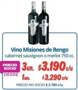 Alvi Misiones de rengo vino cabernet sauvignon o merlot oferta