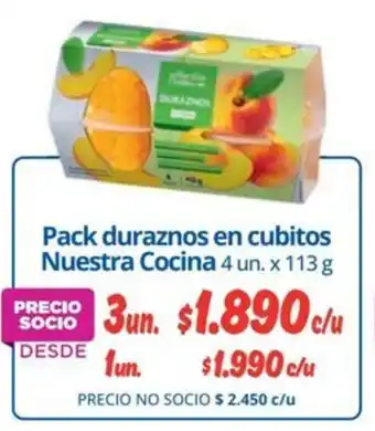 Nuestra Cocina pack duraznos en cubitos