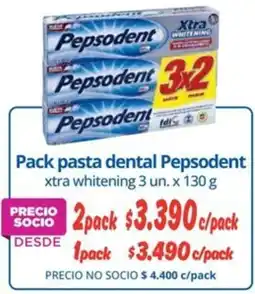 Alvi Pepsodent pack pasta dental xtra whitening 3 un. x 130 g oferta