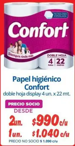 Alvi Confort papel higiénico doble hoja display oferta