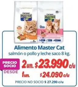 Alvi Master cat alimento salmón o pollo y leche saco oferta