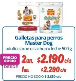 Alvi Master dog galletas para perros adulto carne o cachorro leche oferta