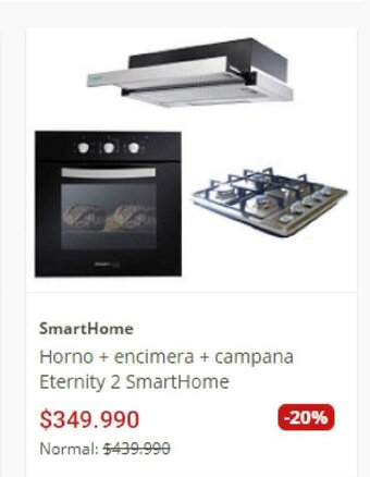 Easy SmartHome Horno + encimera + campana Eternity 2 SmartHome oferta