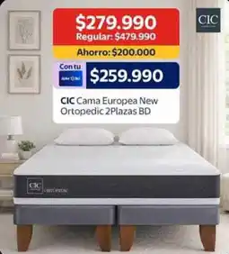 Lider Cic cama europea new ortopedic oferta