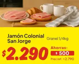 Unimarc San jorge jamón colonial granel oferta