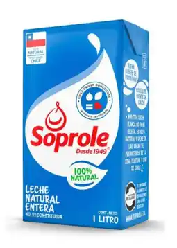 Santa Isabel Soprole leche natural entera oferta
