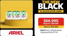 Lider Ariel detergente cápsulas pods oferta