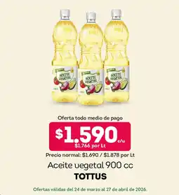 Tottus Tottus aceite vegetal oferta
