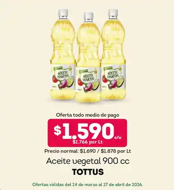 Tottus aceite vegetal