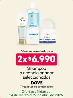 Tottus Dove shampoo o acondicionador oferta