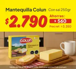 Unimarc Colun mantequilla con sal oferta