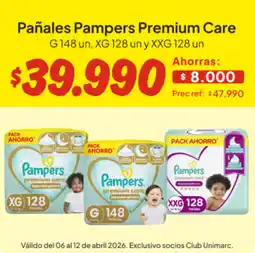 Unimarc Pampers Premium Care pañales oferta