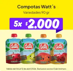Unimarc Watt's compotas oferta
