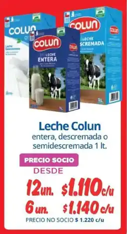 Alvi Colun leche entera, descremada o semidescremada oferta
