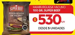 Central Mayorista Super beef hamburguesa vacuno oferta