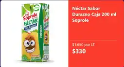 Super Bodega a Cuenta Sabor durazno néctar caja oferta