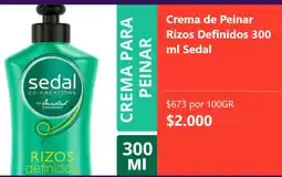 Super Bodega a Cuenta Sedal crema de peinar rizos definidos oferta