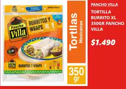 Central Mayorista Tortllas burritos pancho villa oferta