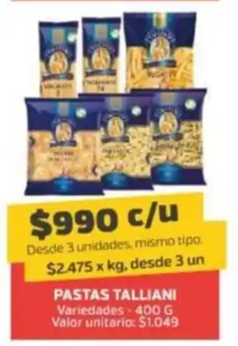 Pastas talliani variedades