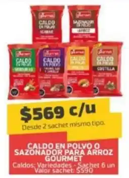 Super Ganga Caldo en polvo o sazonador para arroz gourmet oferta