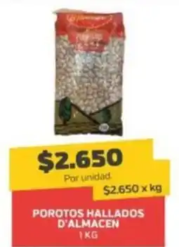 Super Ganga D'almacen porotos hallados oferta