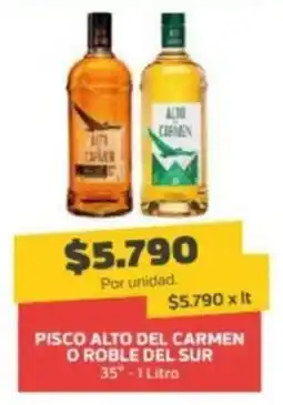 Super Ganga Pisco alto del carmen o roble del sur oferta