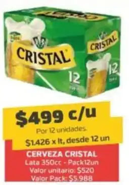 Super Ganga Cristal cerveza lata oferta