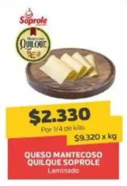 Super Ganga Soprole queso mantecoso quilque laminado oferta
