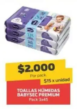 Super Ganga Babysec premium toallas humedas oferta
