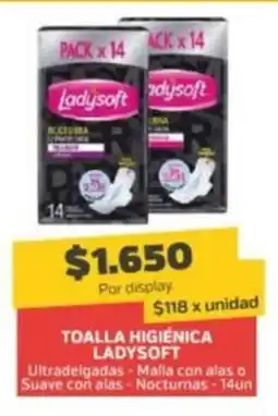 Super Ganga Ladysoft toalla higiénica oferta