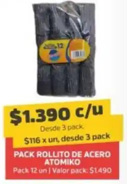 Super Ganga Atomiko pack rollito de acero oferta