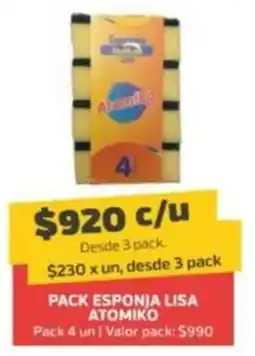 Super Ganga Atomiko pack esponja lisa oferta