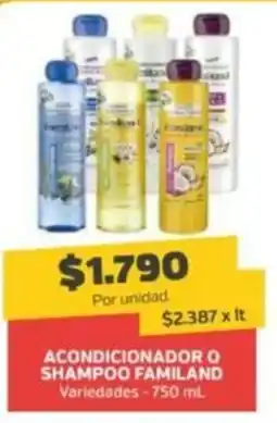 Super Ganga Familand acondicionador o shampoo variedades oferta
