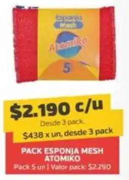 Super Ganga Atomiko pack esponja mesh oferta