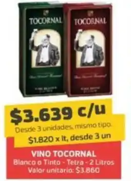 Super Ganga Tocornal vino blanco o tinto-tetra oferta