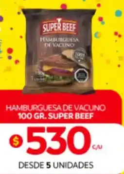 Central Mayorista Super beef hamburguesa de vacuno oferta