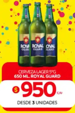 Central Mayorista Royal guard cerveza lager 5°g oferta