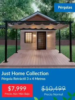 Constructor Sodimac Just Home Collection Pérgola Retráctil 3 x 4 Metros oferta