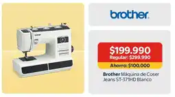 Lider Brother Máquina de Coser Jeans ST-371HD Blanco oferta
