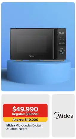 Lider Midea Microondas Digital 21 Litros, Negro oferta