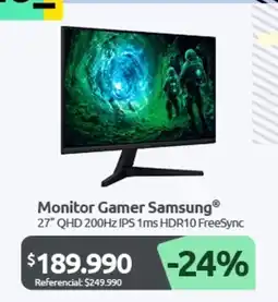 PC Factory Monitor Gamer SamsungⓇ 27" QHD 200Hz IPS 1ms HDR10 FreeSync oferta
